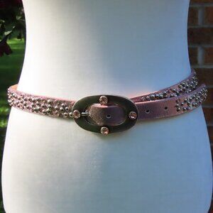Crystal pink/silver belt - Medium